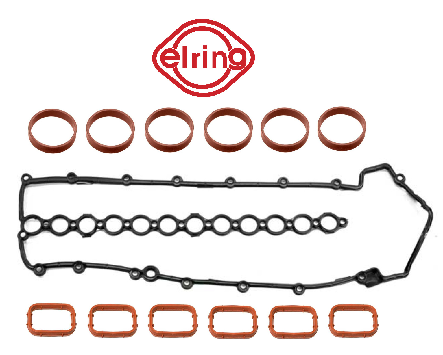 Valve Cover Gasket & 12xIntake Manifold Gaskets ELRING for BMW 335d X5 xDrive35d