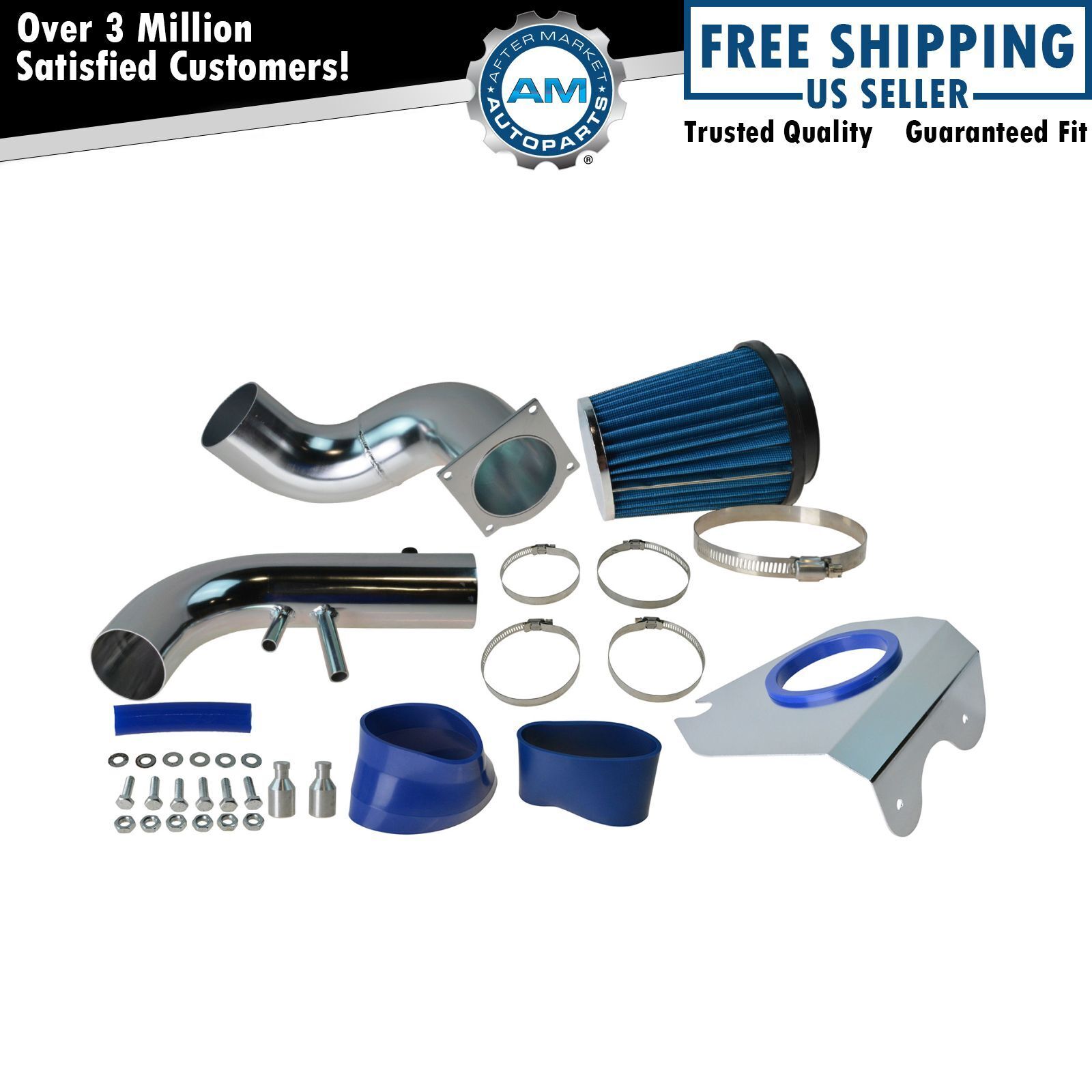 Performance Cold Air Intake CAI w Blue Air Filter for Ford Mustang GT 4.6L V8