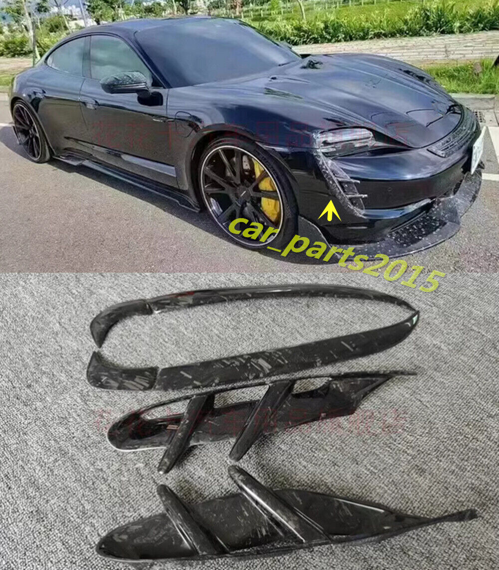 For Porsche Taycan M Style Forge Carbon Front bumper air intake spoiler cover