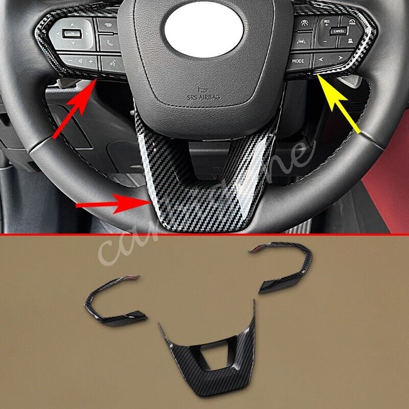 Carbon Fiber Steering Wheel Cover Trim For Lexus NX 250 350 350h 450h+ 2022-2023