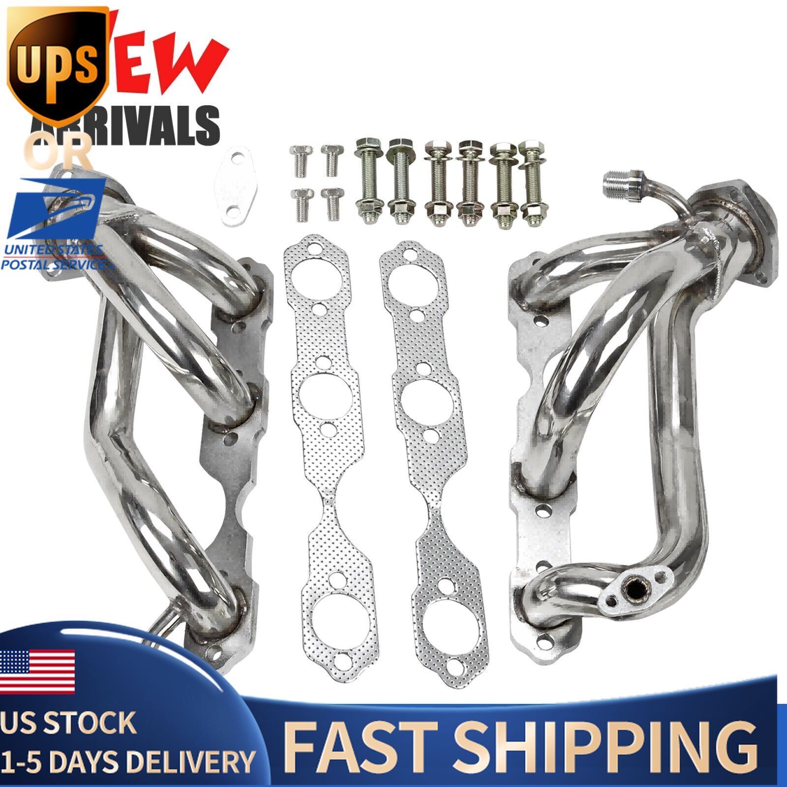 Fit 96-01 Chevy S10 Blazer Sonoma 4.3L V6 4WD Exhaust Header Manifold Stainles9H