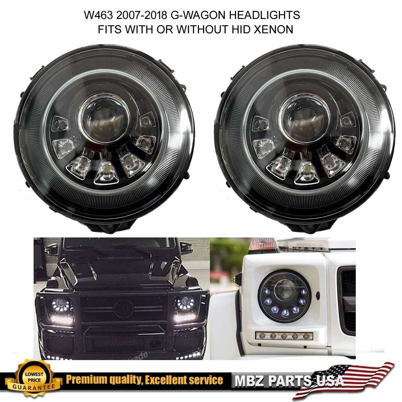 G63 G65 LED Black Headlights Mansory G550 Hid Xenon G-Wagon 2007-2018 G550 G500
