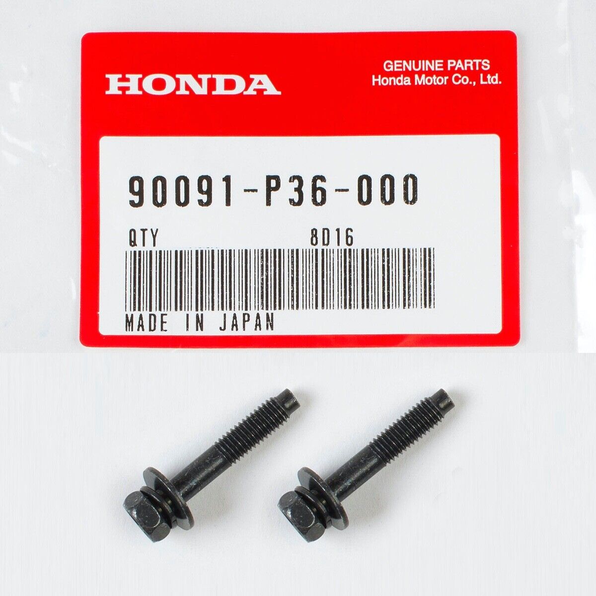 Genuine Honda Acura Engine Air Filter Box Cover Bolt 90091-P36-000 (2 Pack)
