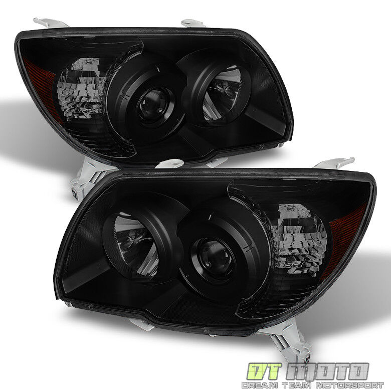 For 2006-2009 Toyota 4Runner 4-Runner Black Smoke Projector Headlights Headlamps
