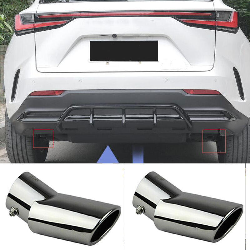 stainless Rear Exhaust Muffler Tip Tailpipe For Lexus NX 250 350 350h 2022-2024