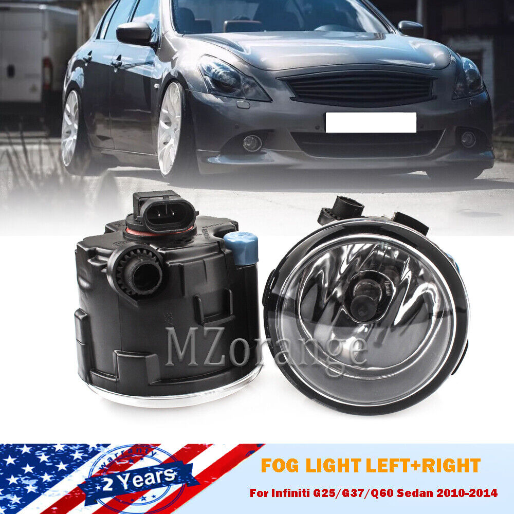 Front Bumper Fog Lights Lamps For Infiniti G25/G37/Q60 Sedan 2010-2012 2013 2014