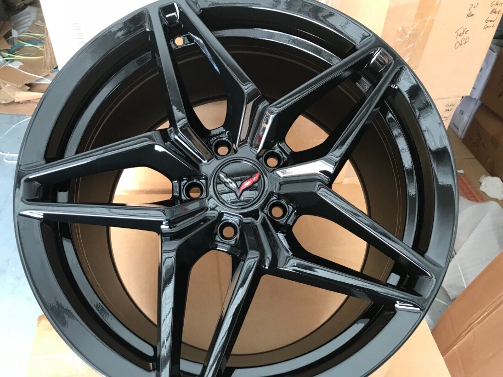 Corvette ZR1 Black Carbon GM Wheel 20x12  C7  2019 One Wheel 
