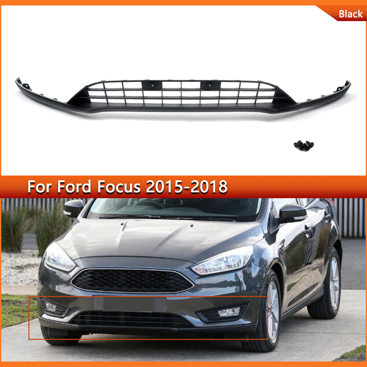 Fits 2015-18 Ford Focus Front Bumper Lower Valance Panel Grille Grill F1EZ17626A