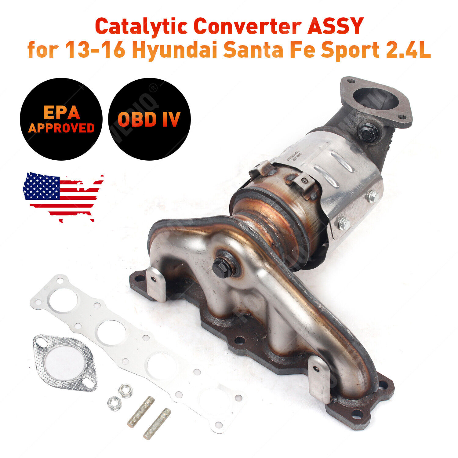 For 13-16 Hyundai Santa Fe Sport 2.4L Exhaust Manifold Catalytic Converter ASSY