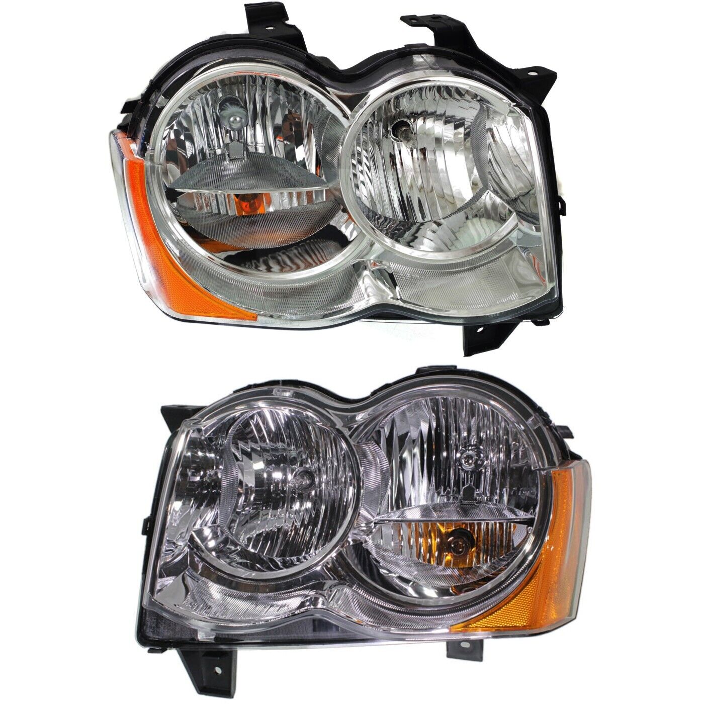 Headlight Assembly Set For 2008-2010 Jeep Grand Cherokee Left Right With Bulb