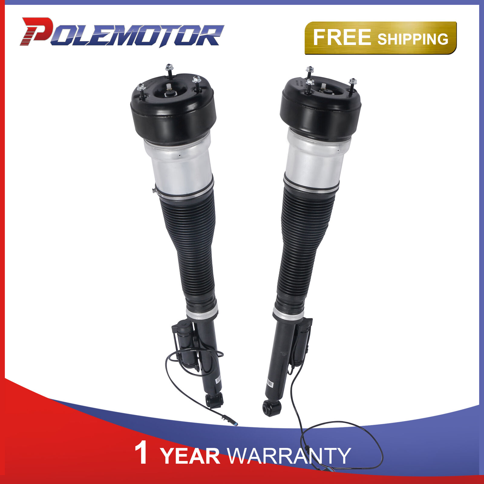 Rear Air Suspension Struts Assy For Mercedes-Benz S-Class w/ Airmatic One Pair