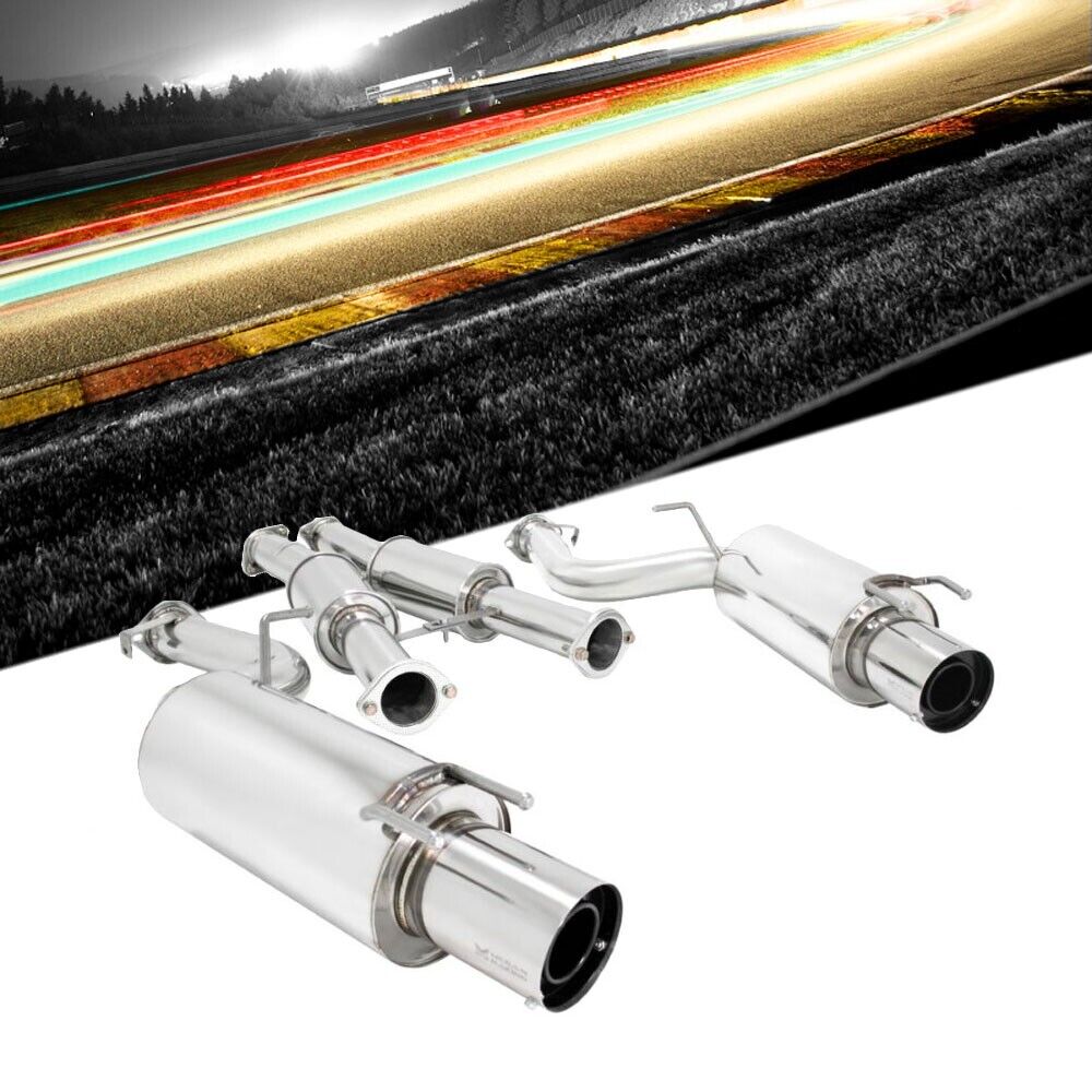 Megan CBS Exhaust System Dual Flat Tip For 90-96 Nissan 300ZX Turbo Coupe
