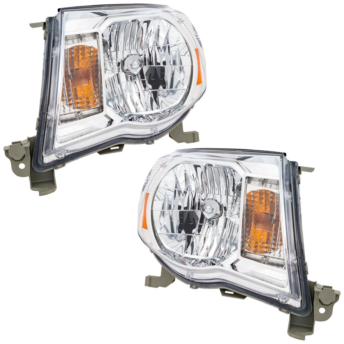 Headlight Set For 2005-2011 Toyota Tacoma Left and Right Halogen With Bulb 2Pc