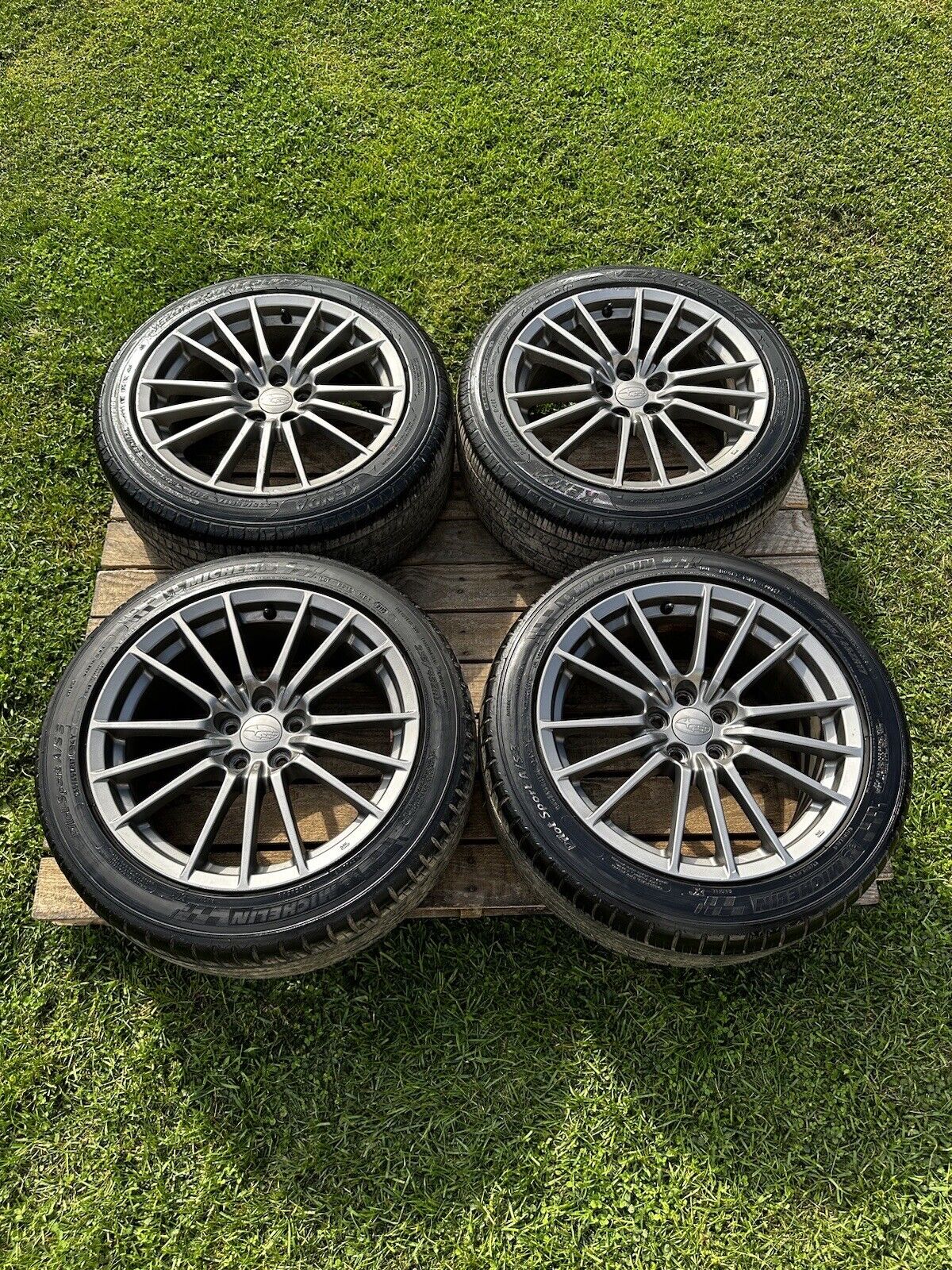 4 Subaru Impreza WRX Oem Factory Stock Wheels Rims Tires 17 8 5x100