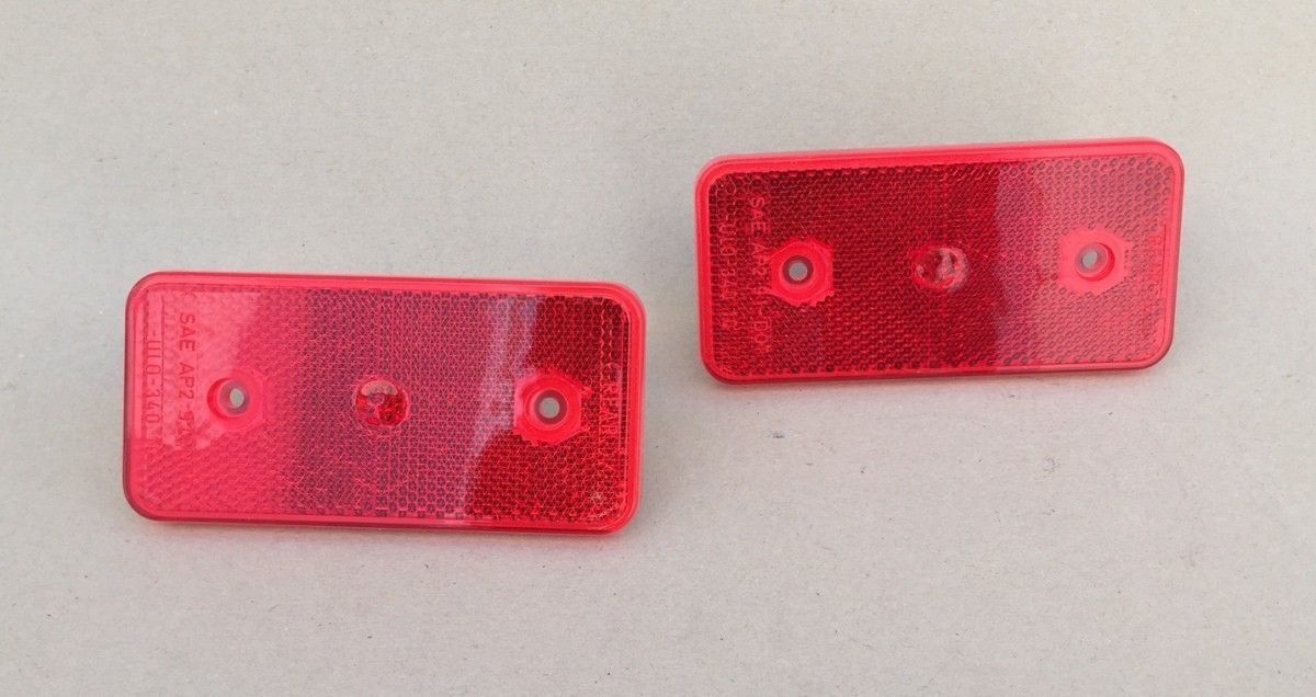 02-14 MERCEDES G500 G550 G55 G63 REAR RED SIDE MARKER LIGHT LAMP LENS SET ONLY