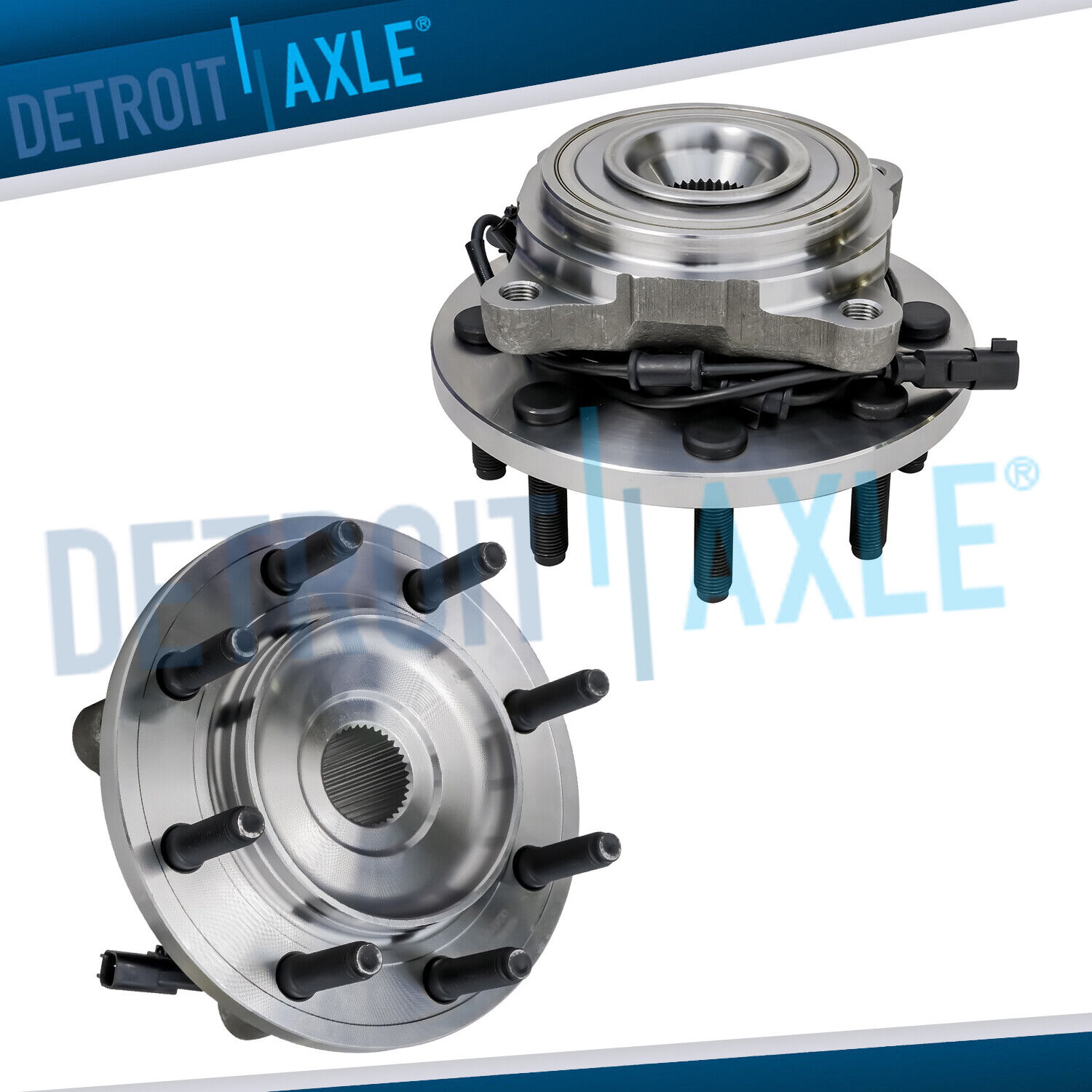 Front Wheel Bearing and Hub Assembly SET for 4x4 8-Lug 2012 2013 Ram 2500 3500