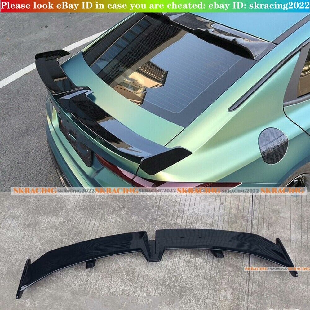 Gloss Black Rear Trunk Spoiler Wing Lip Trim Fits For kia K5 GT 2021-2022