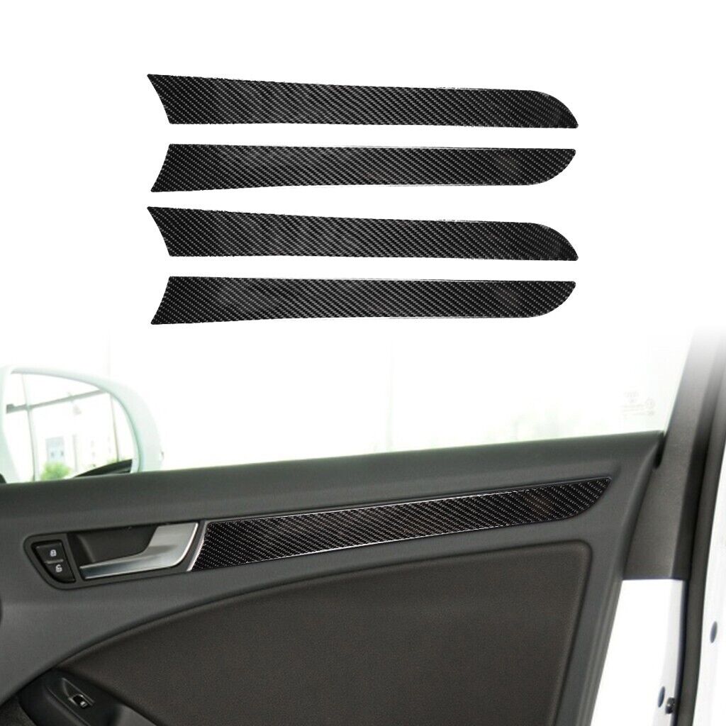 Carbon Fiber Interior Door Inner Panel Cover Trim For Audi A4 A5 Q5 2009-2016