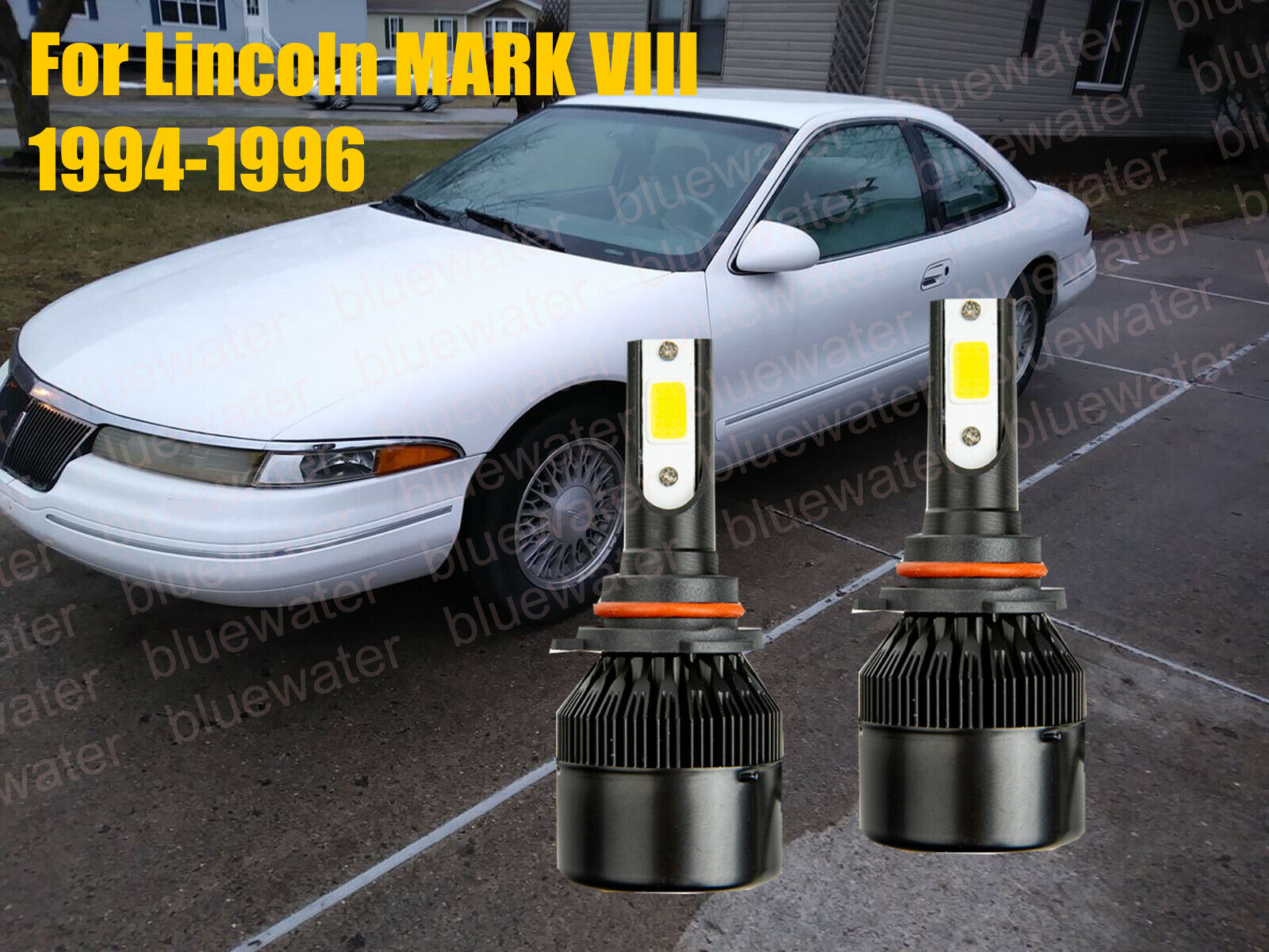 LED For MARK VIII 1994-1996 Headlight Kit 9005 HB3 White CREE Bulbs Low Beam
