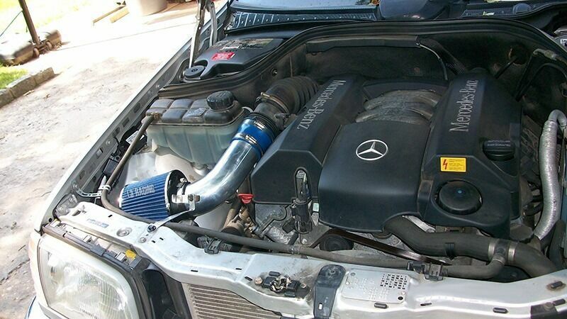 Sport Air Intake System+Dry Filter For 98-00 Mercedes Benz C220/230/280 2.3 2.8