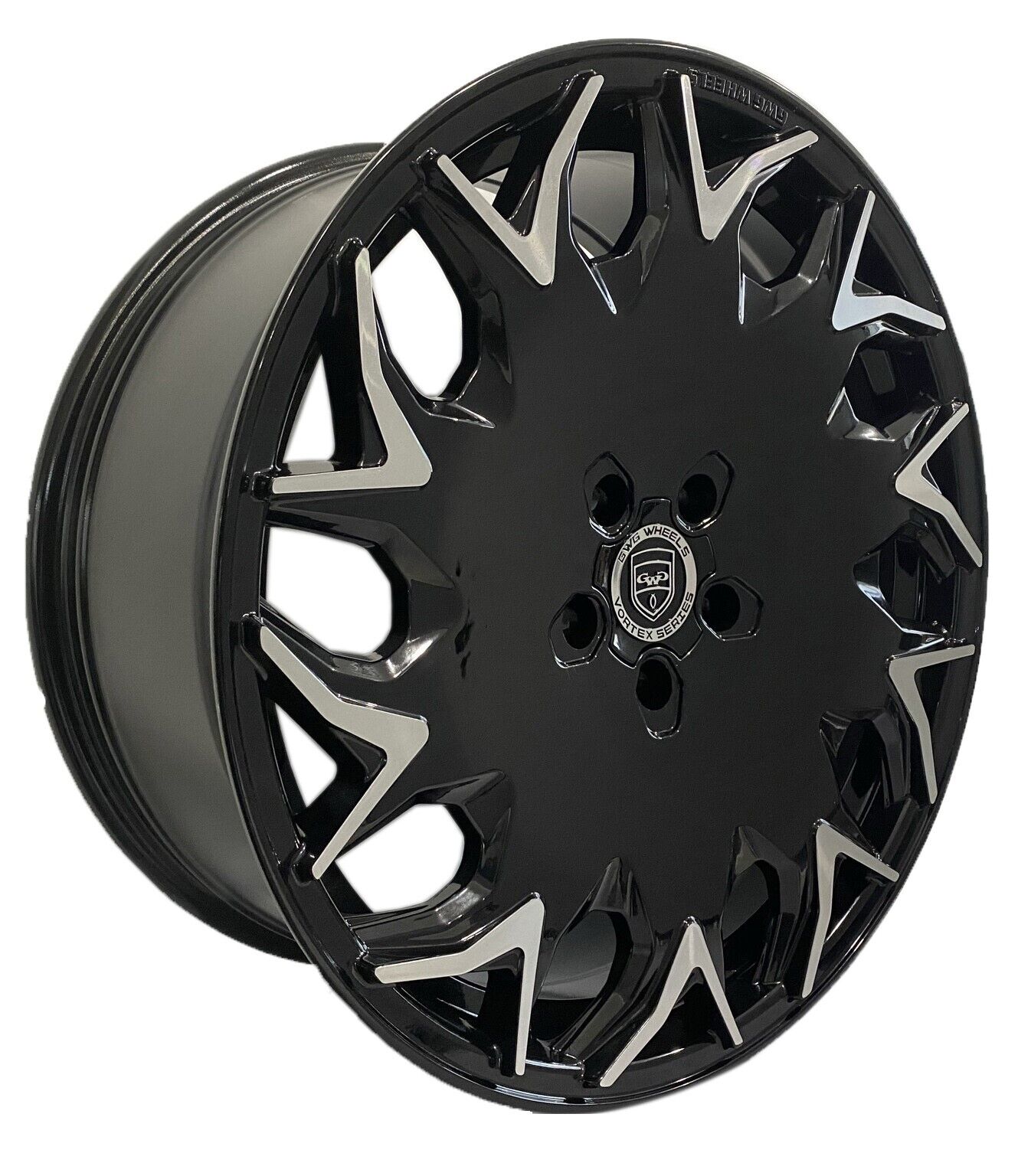 4 GV06 20 inch Staggered Black Rims fits PONTIAC G8 GT 2008 - 2009