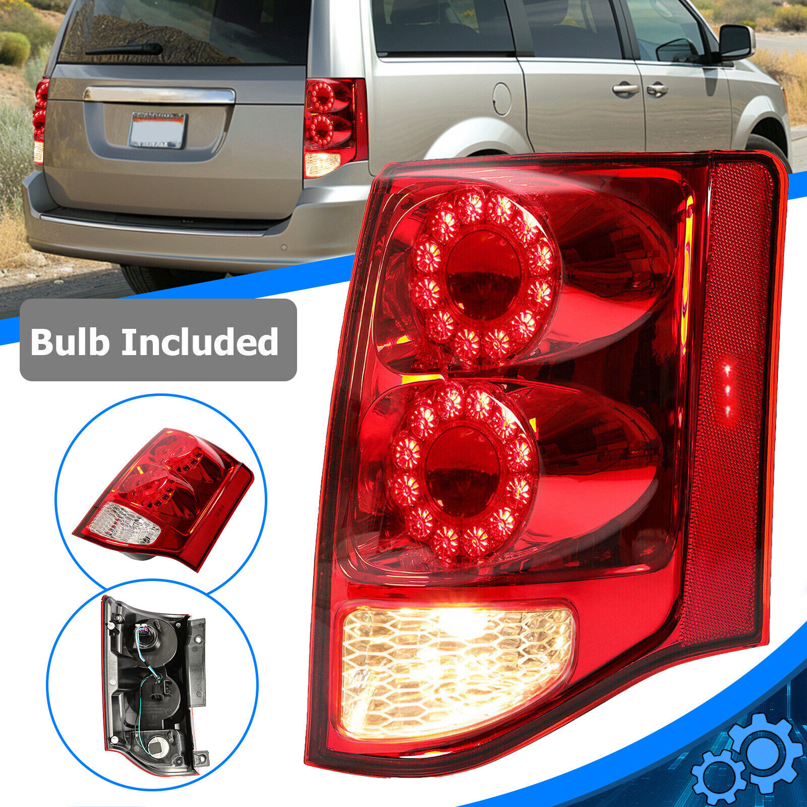 For Dodge Grand Caravan 2011-2020 LED Tail Light Brake Lamp Right Passenger Side