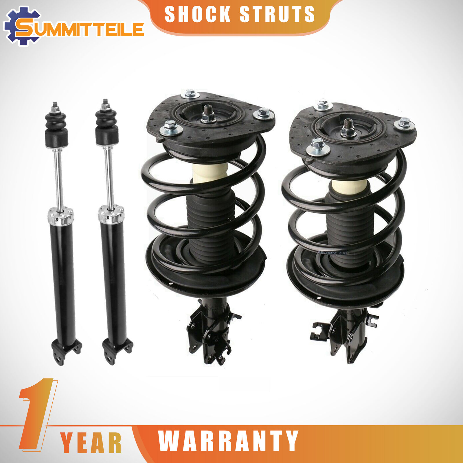 4PCS Complete Front Strut Rear Shock Absorbers For 2007-2012 Nissan Altima 4cyl