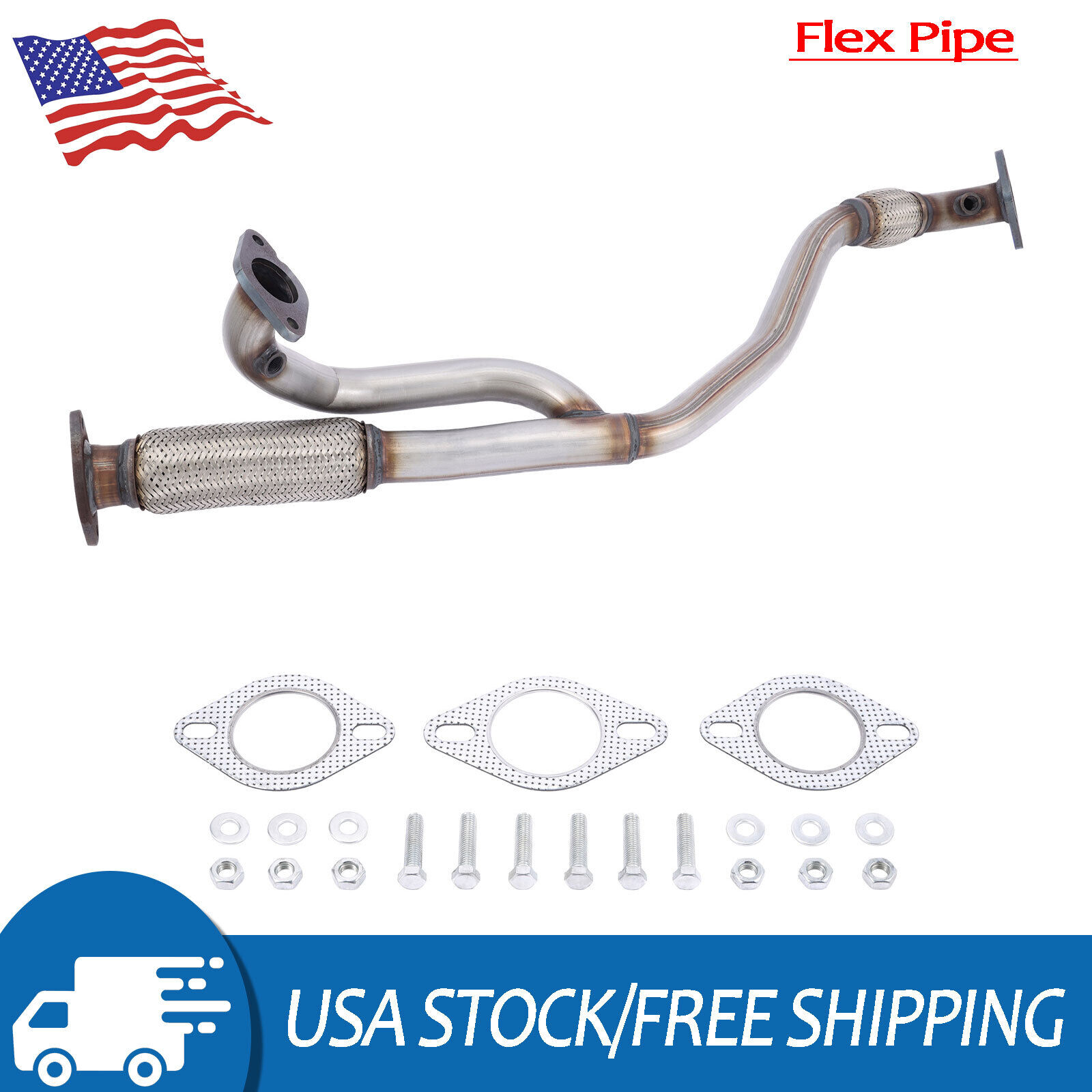 EXHAUST FRONT FLEX PIPE FOR CHEVROLET TRAVERSE/GMC ACADIA/BUICK ENCLAVE 2009-17