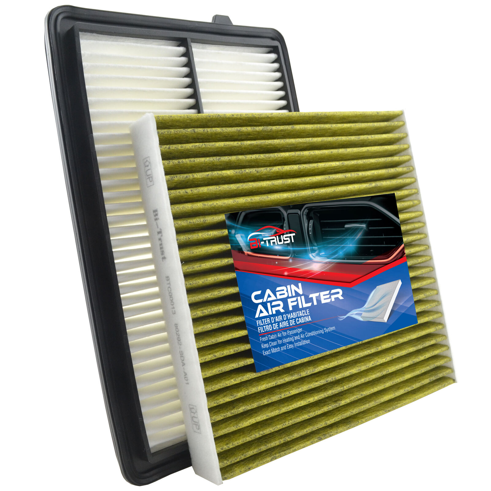 Engine & Carbonized Cabin Air Filter for Acura RDX V6 3.5L 2013-2018 17220R8AA01