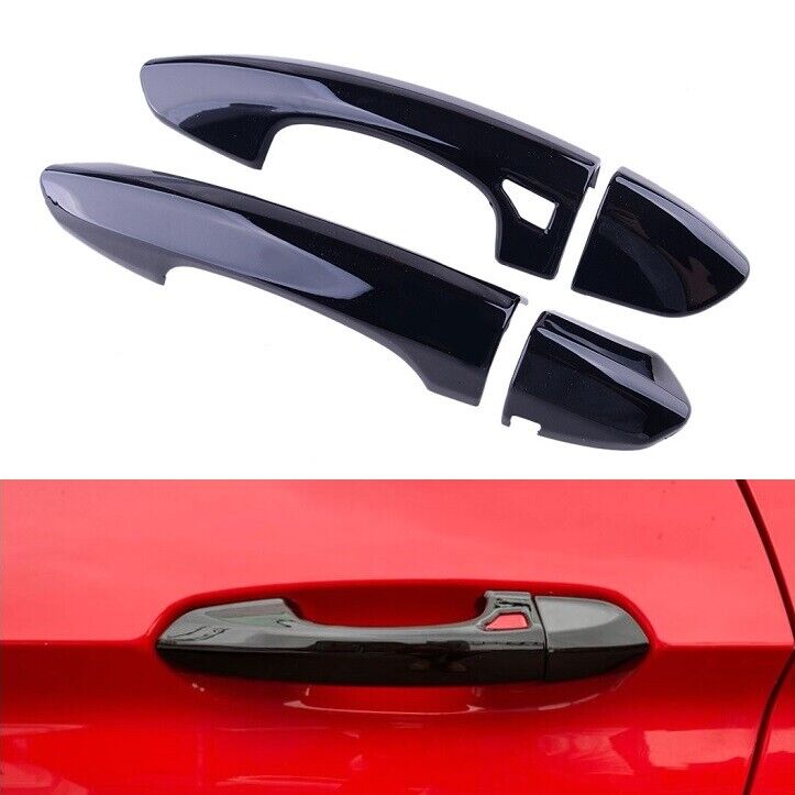 For 2015-2023 Ford Mustang GLOSS BLACK Door Handle Covers Overlay