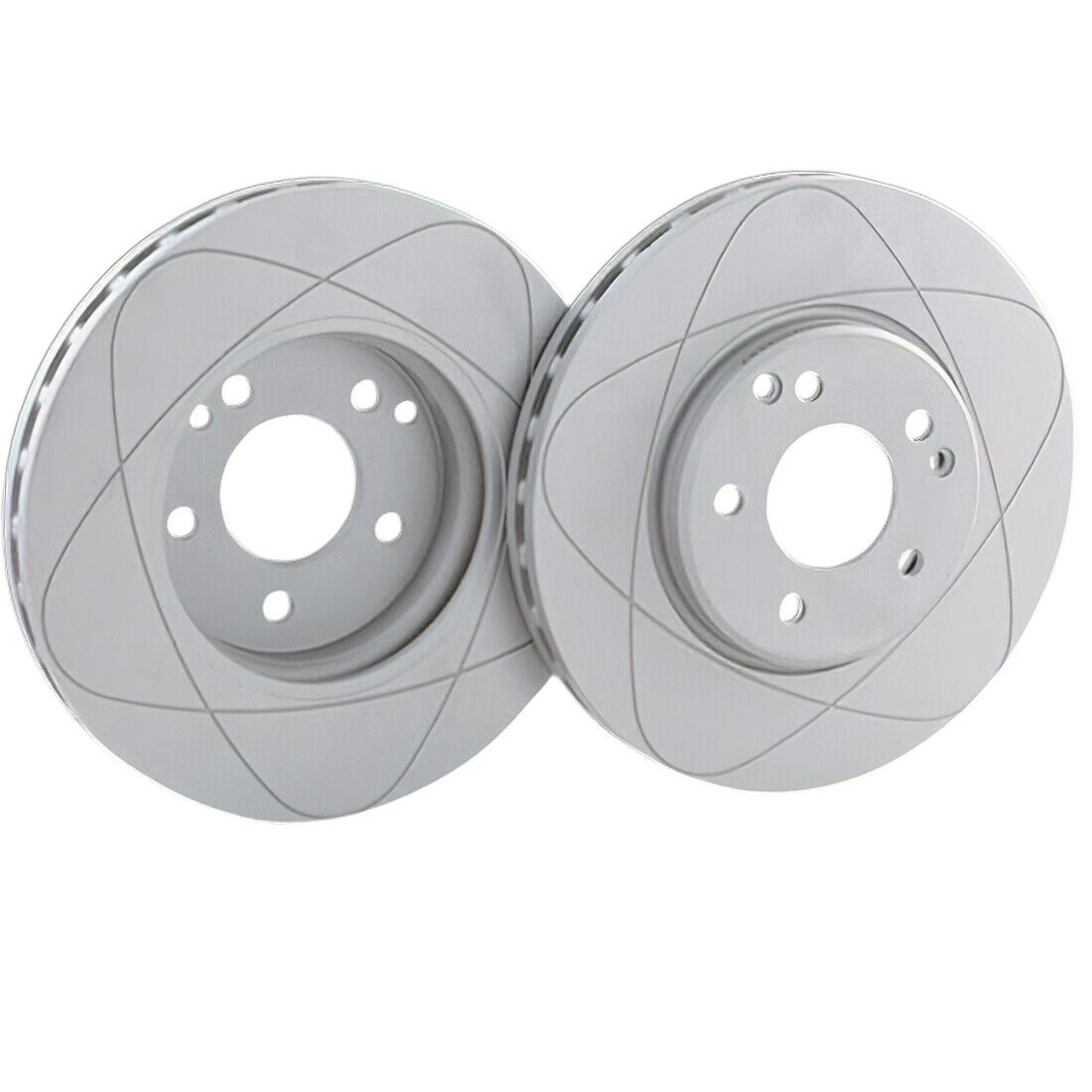 Front Premium Slotted Disc Brake Rotors, Fits Ford Windstar 99-03; 282mm