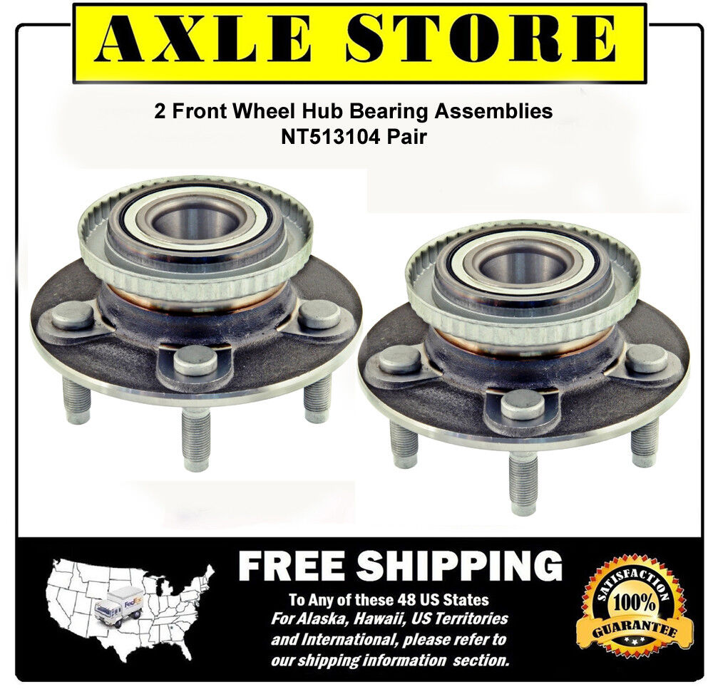 2 New Front Wheel Hub Bearing Assembly fit Crown Victoria Town Car Grand Marquis