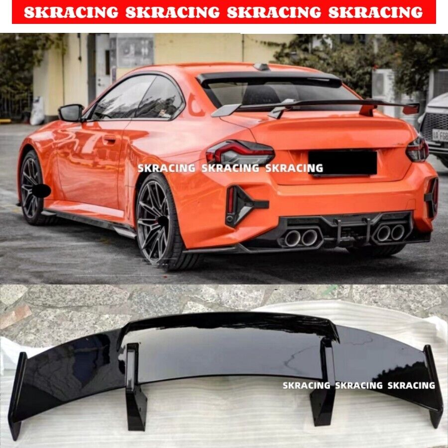 ABS Gloss Black Rear Trunk Spoiler Wing Lip For BMW M240i G42 M2 G87 2020-2024