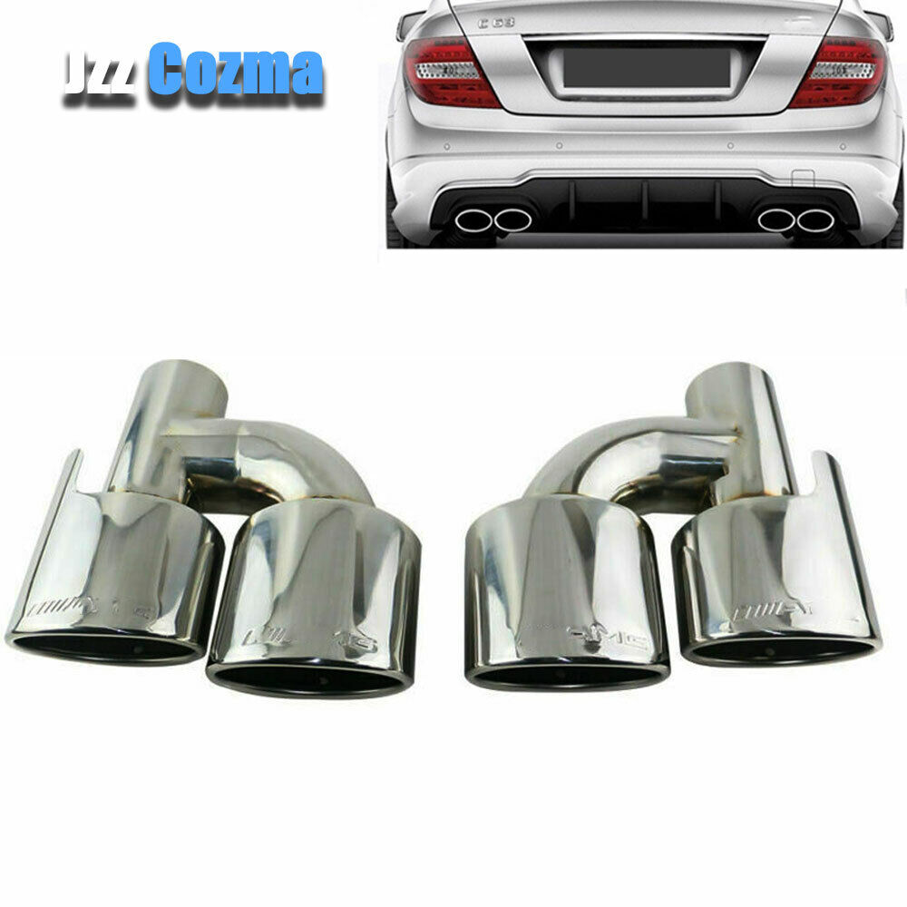 2.5'' Engraved AMG Dual Exhaust Tip for MERCEDES Benz C-Class C300 C350 W204 211