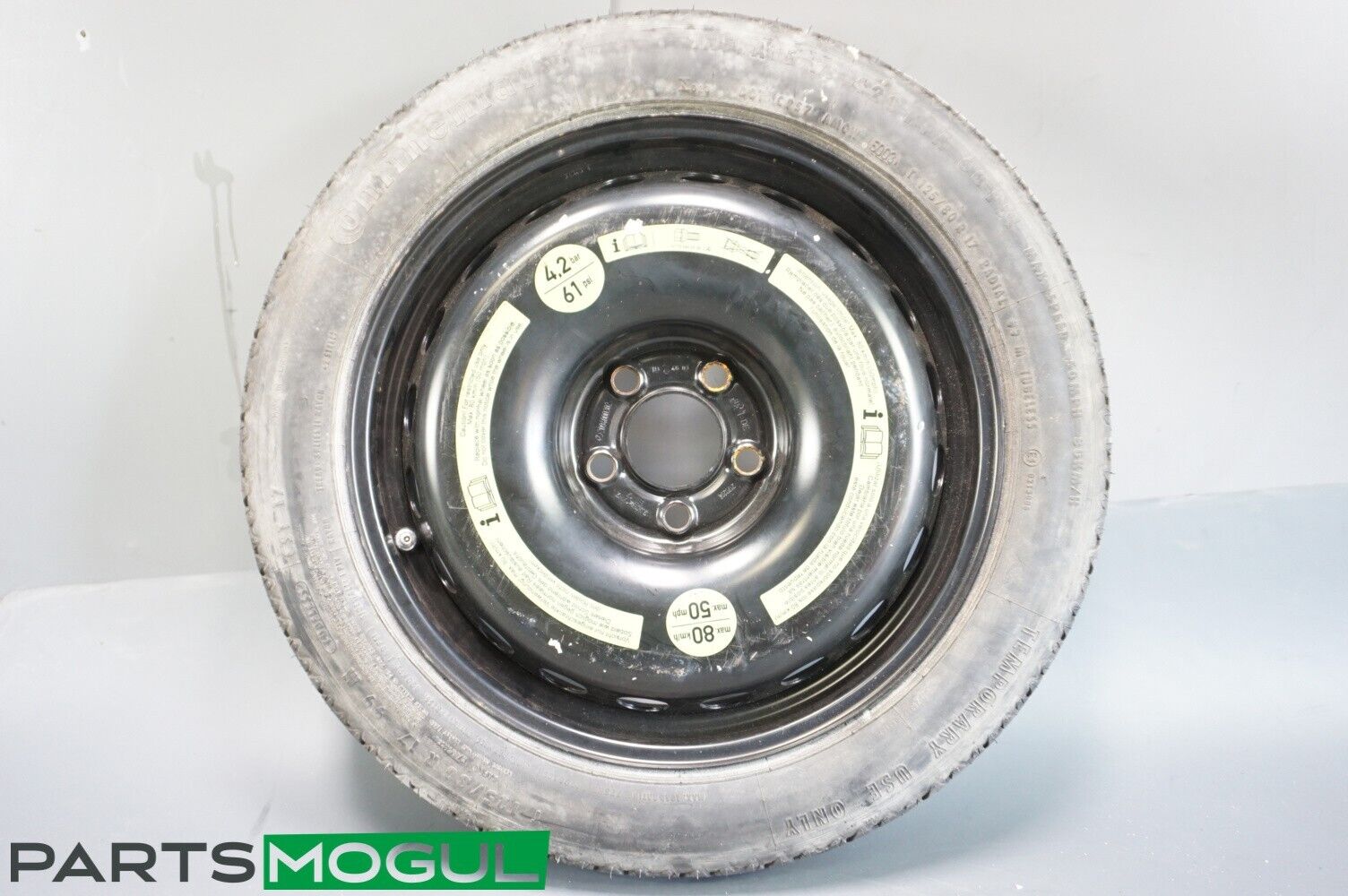 01-09 Mercedes W209 CLK550 C320 125 / 80 R17 Spare Emergency Wheel Tire Rim OEM