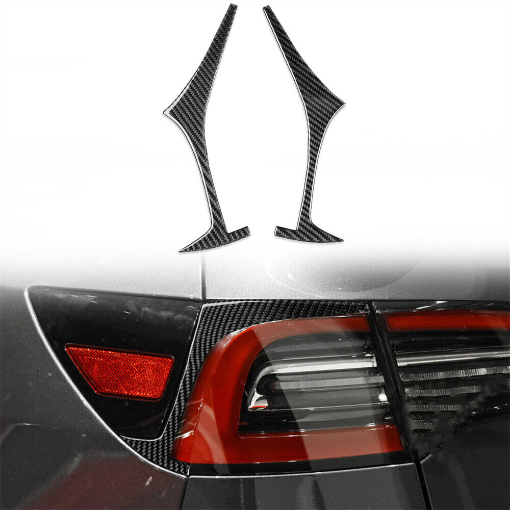 For Tesla model 3 Y universal lamp header carbon fiber decorative sticker/2 pcs