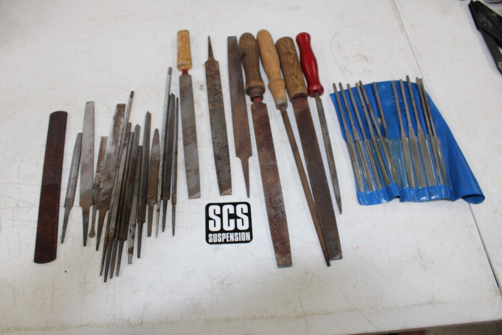 Large Lot 33 Hand Files Tools USA Made China Flat Round Square Fine Corse Metal