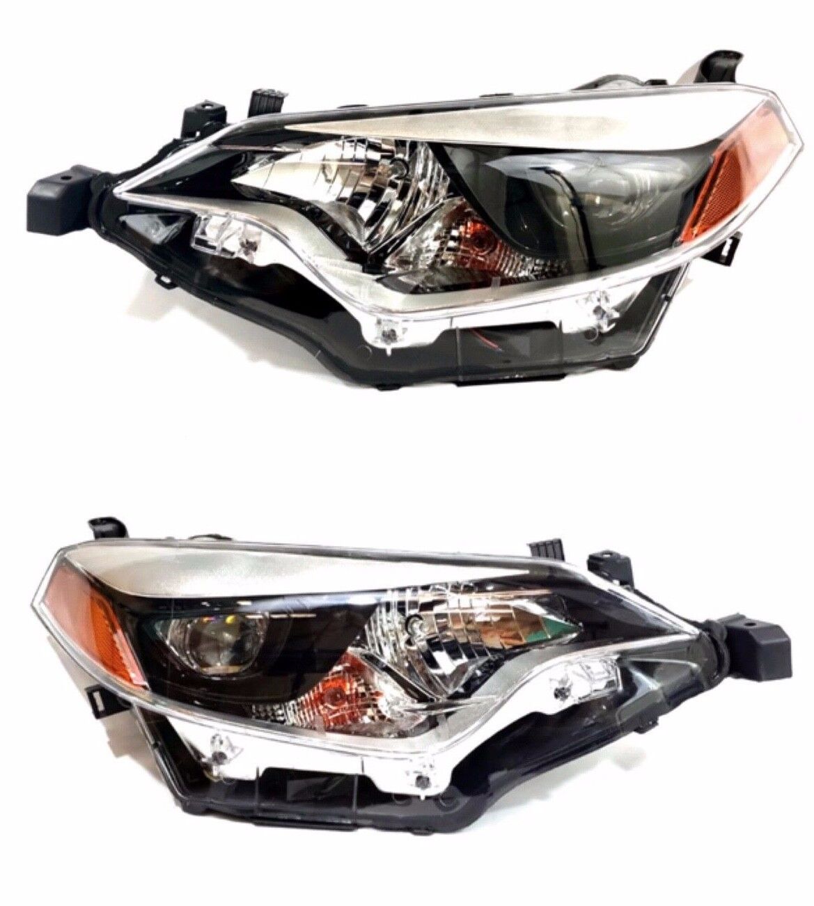 For 2014 2016 Toyota Corolla Black Headlights Set Factory Replacement LH RH