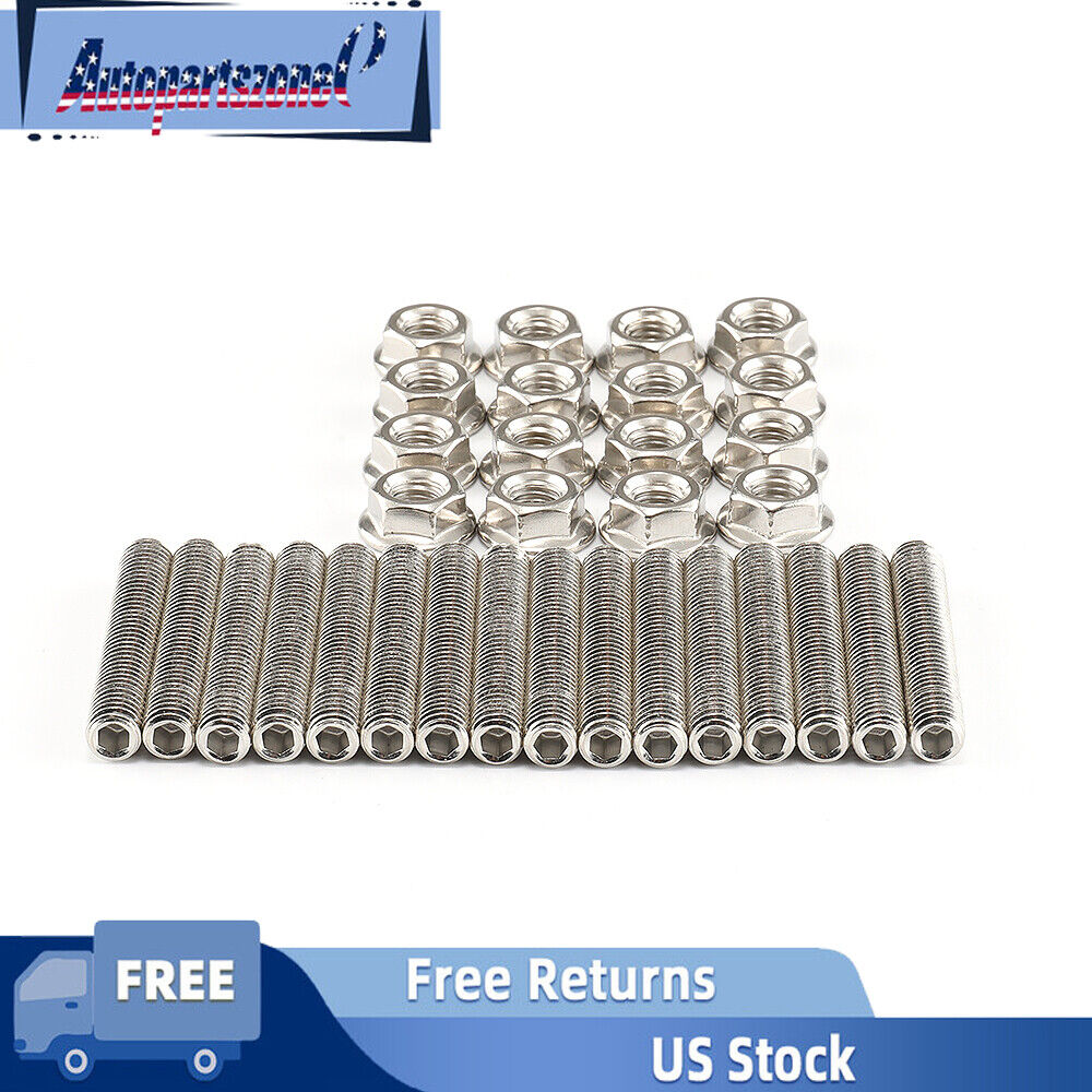 Stainless Steel Bolts Exhaust Manifold Header Stud Kit For Ford F150 4.6/5.4L V8