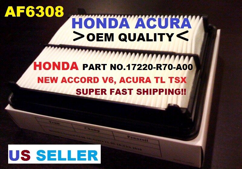 AF6308 CA10468 For 08-12 HONDA ACCORD V6 & ACURA TL TSX OEM Quality Air Filter
