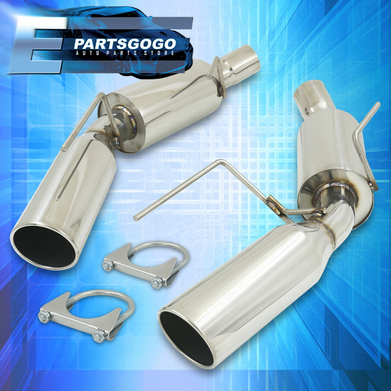 For 05-09 Ford Mustang GT Shelby Exhaust Axleback Kit System Direct Bolt Slip On