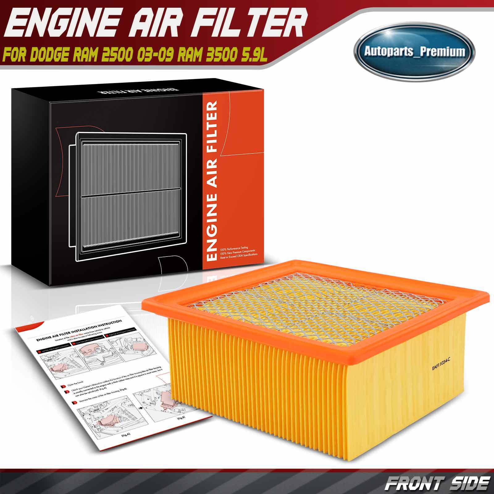 New Engine Air Filter for Dodge Ram 2500 2003-2009 Ram 3500 2003-2008 L6 5.9L