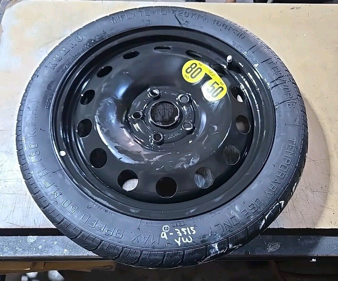 Wheel 16x3-1/2 Compact Spare WITH TIRE Rim Fits 07-16 VW EOS t125/70r16