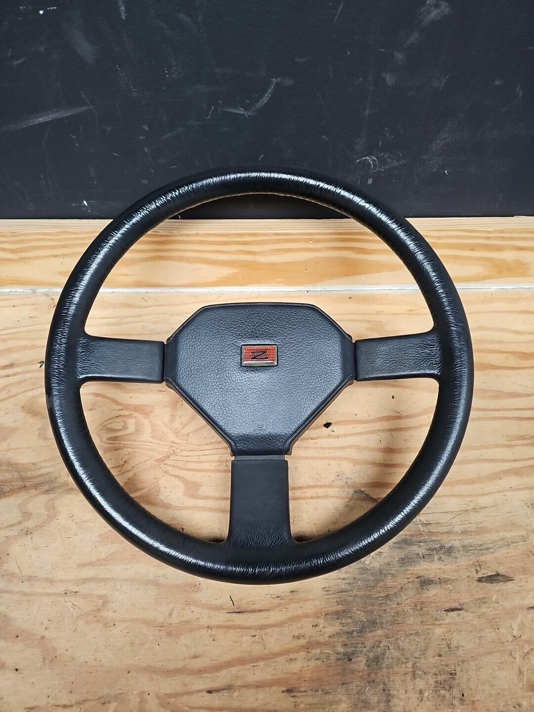 1984-1989 Nissan Datsun 300zx 200ZR Z31 Black JDM 3 Spoke Steering Wheel. RARE