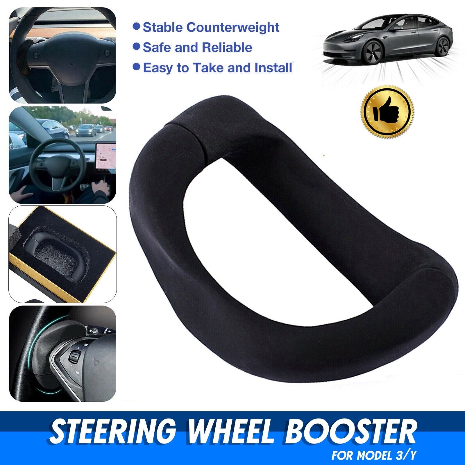 For Tesla Model 3 Y Buddy Steering Wheel Booster Autopilot Counterweight Weight