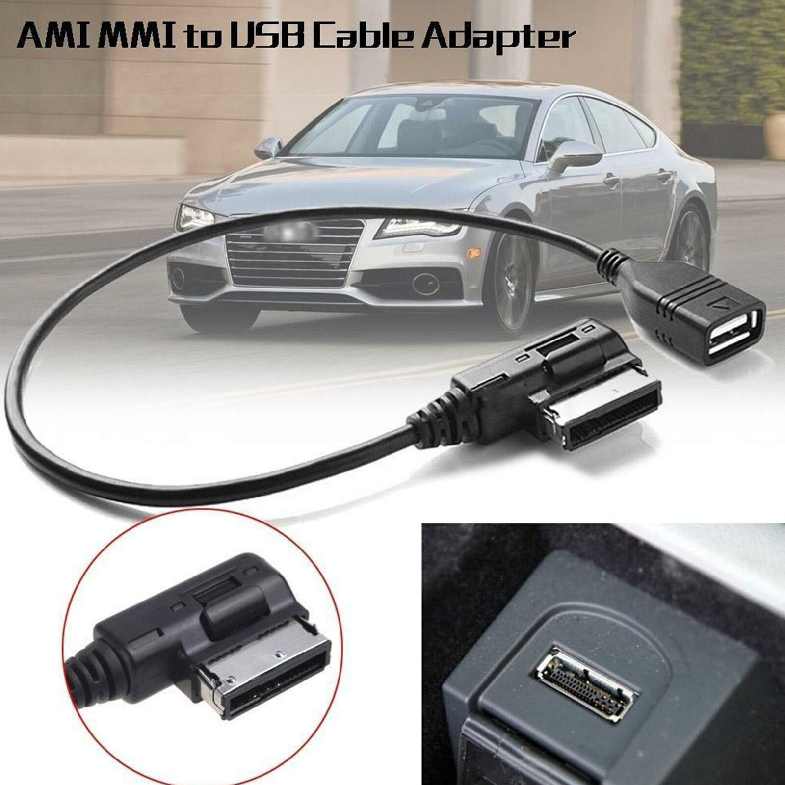 Music Interface Adaptor AMI MMI USB Cable Fits Audi A3 A4 A5 A6 A8 Q5 Q7 Q8 US
