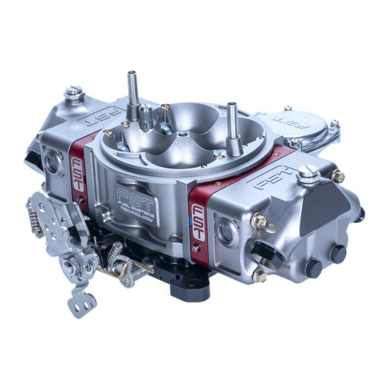 FST Carburetor 41650B; Billet X-Treme 650cfm Vac Sec, No Choke, Titanium/Red