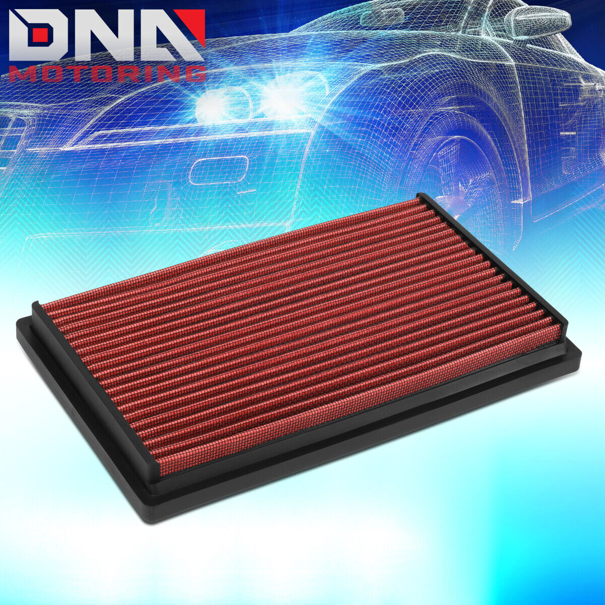 FOR 1990-1997 FORD ESCORT MAZDA MX-5 MIATA TRACER RED HIGH FLOW AIR FILTER PANEL