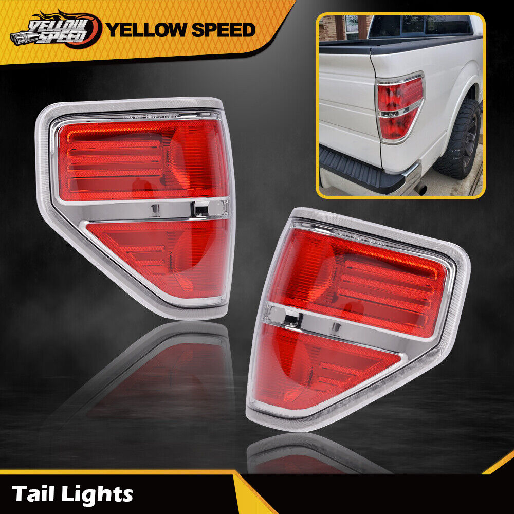Fit For 2009-2014 Ford F-150 Pickup Truck Rear Tail Lights Brake Lamps Assembly