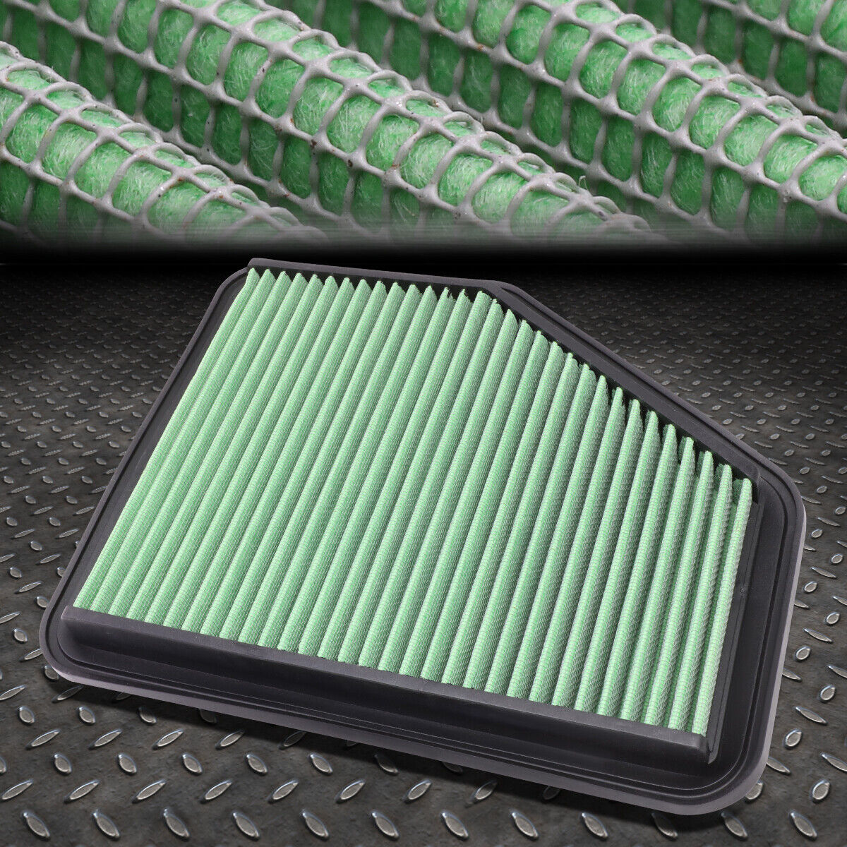 FOR 00-11 LEXUS GS300/GS350/GS450H/SC430 GREEN WASHABLE HIGH FLOW AIR FILTER